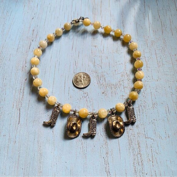 Western Charm Agate Beaded Choker - Picture 1 of 2